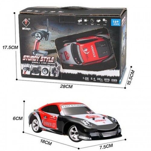 Wltoys K969 1/28 2.4G 4WD Drift RC Car with 2 Batteries – 30km/h High